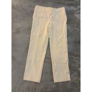 NWT Chico's Fabulously Slimming Pants Womens 8‎ Beige Pull On Ankle Stretch Ecru